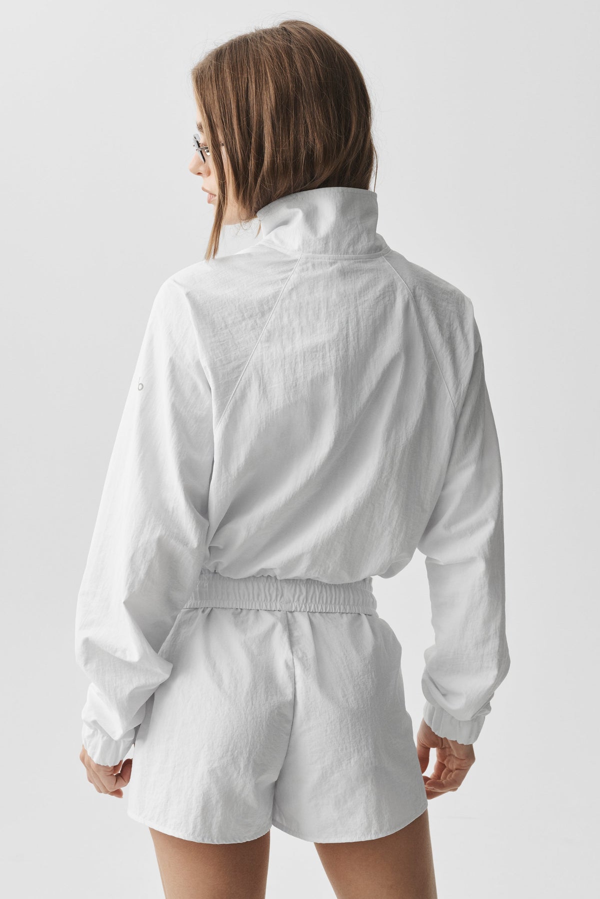 Cropped 1/4 Zip Alumni Pullover - White