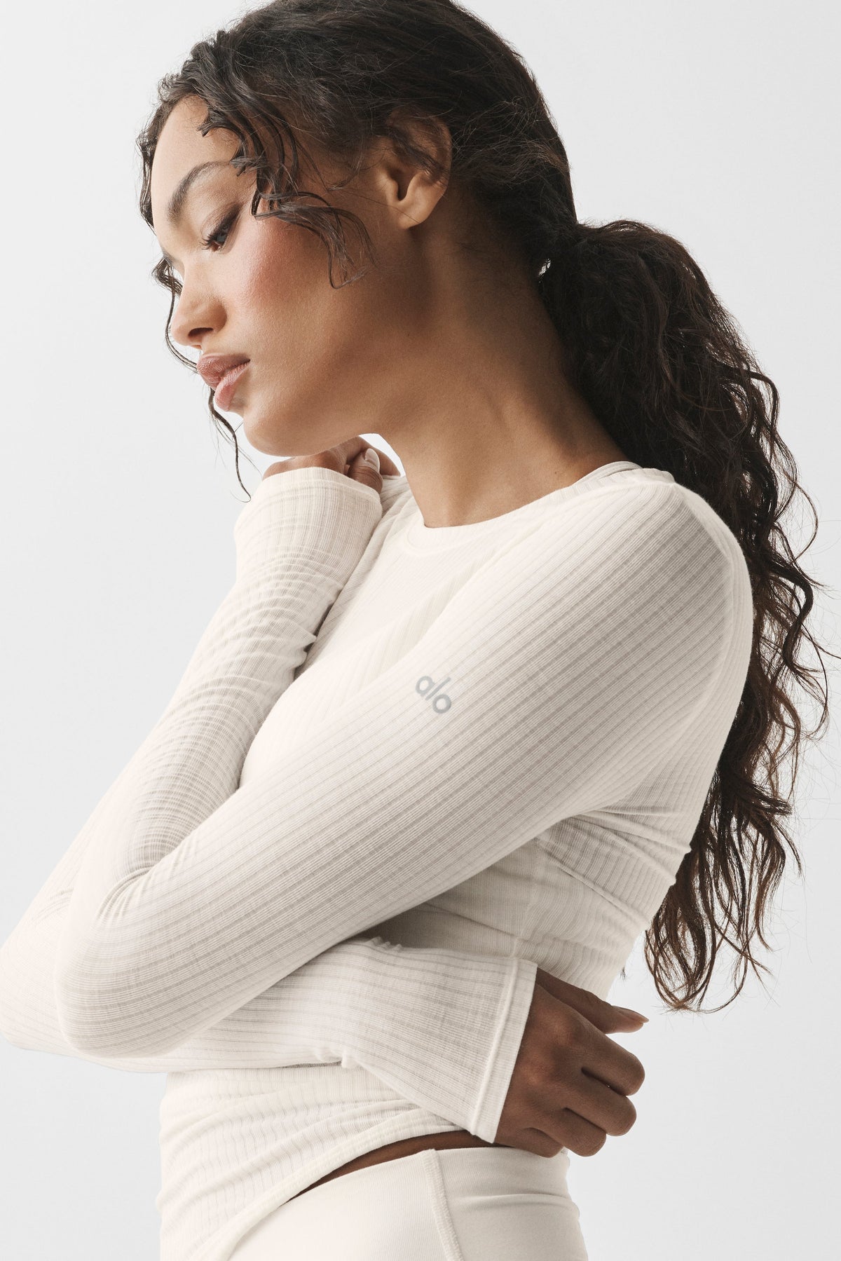 Ribbed Sea Coast Long Sleeve - Ivory