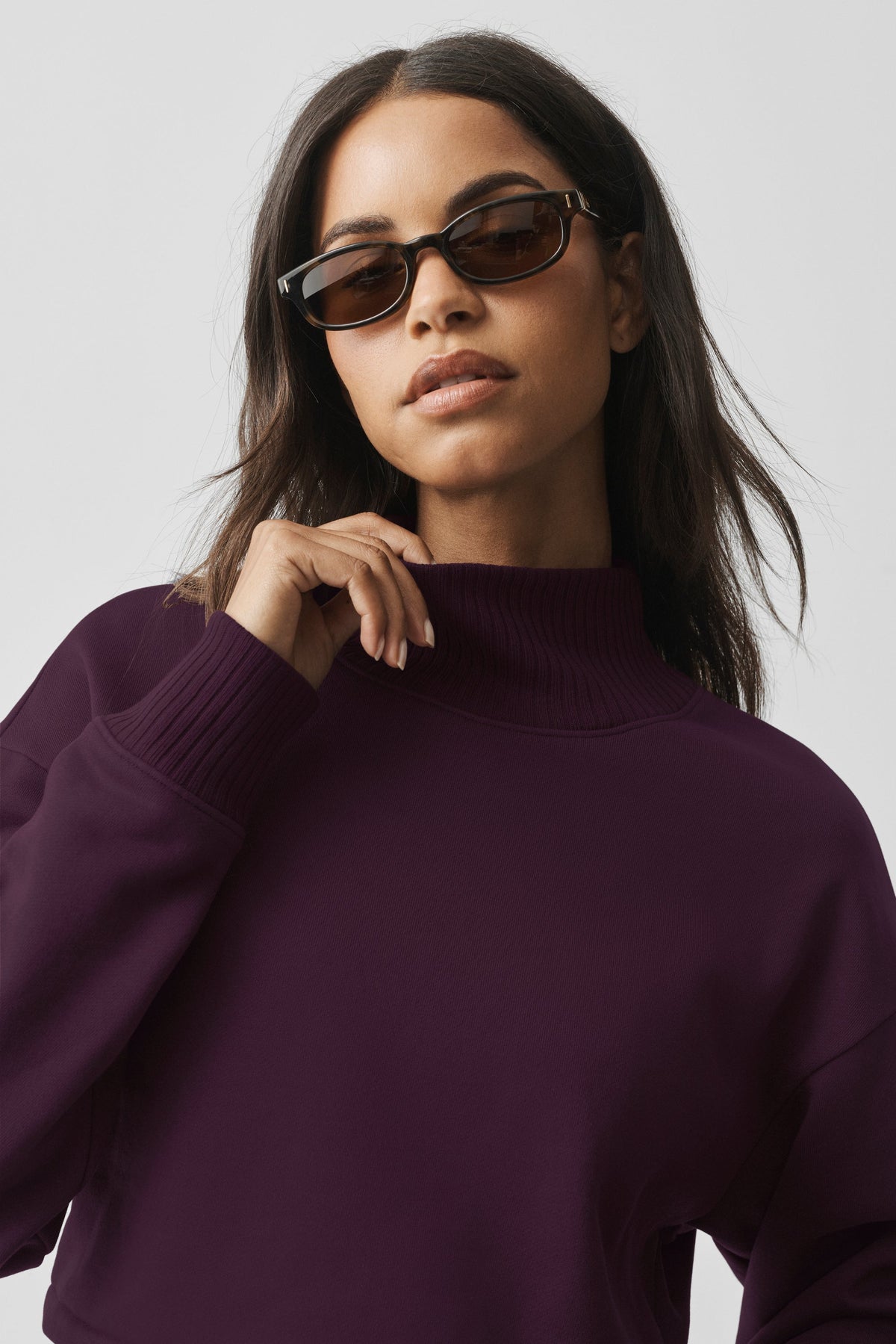 Cropped Serenity Coverup - Rich Bordeaux