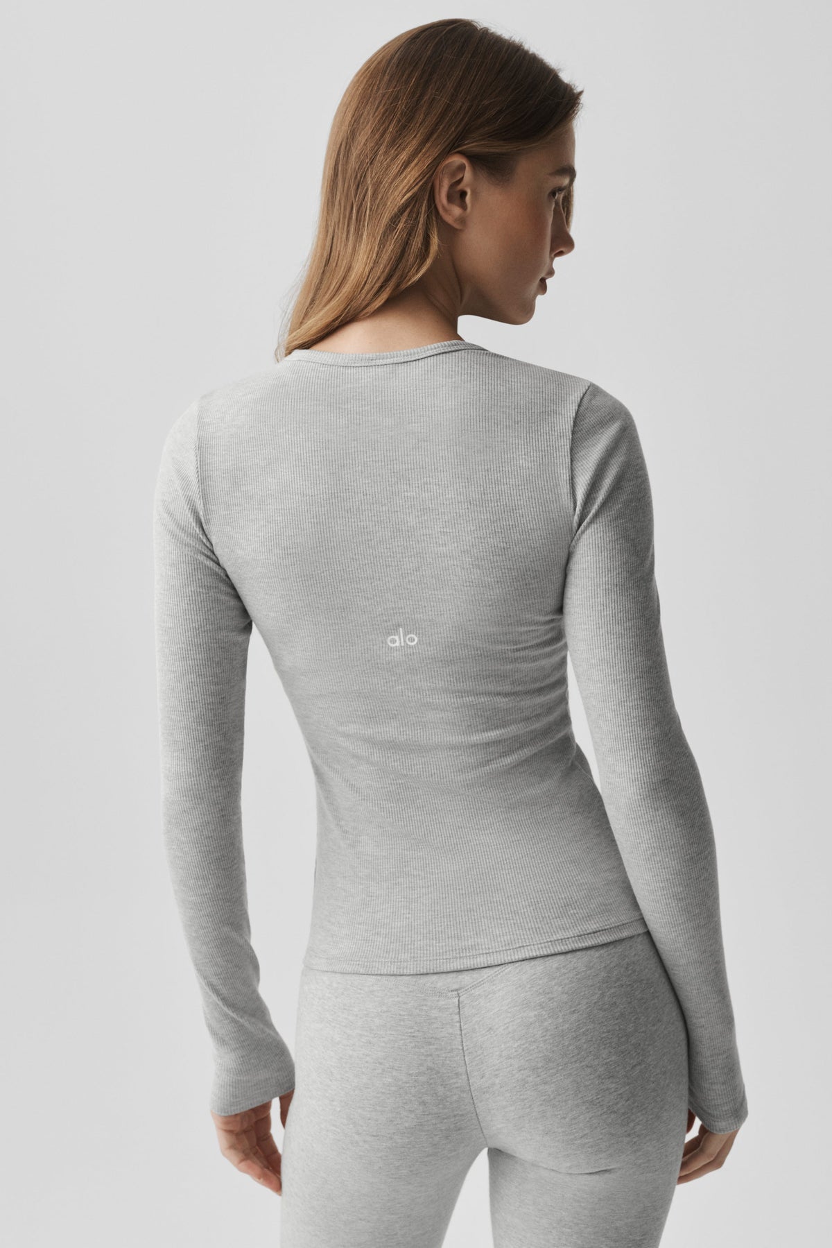 Ribbed Modal Long Sleeve - Athletic Heather Grey