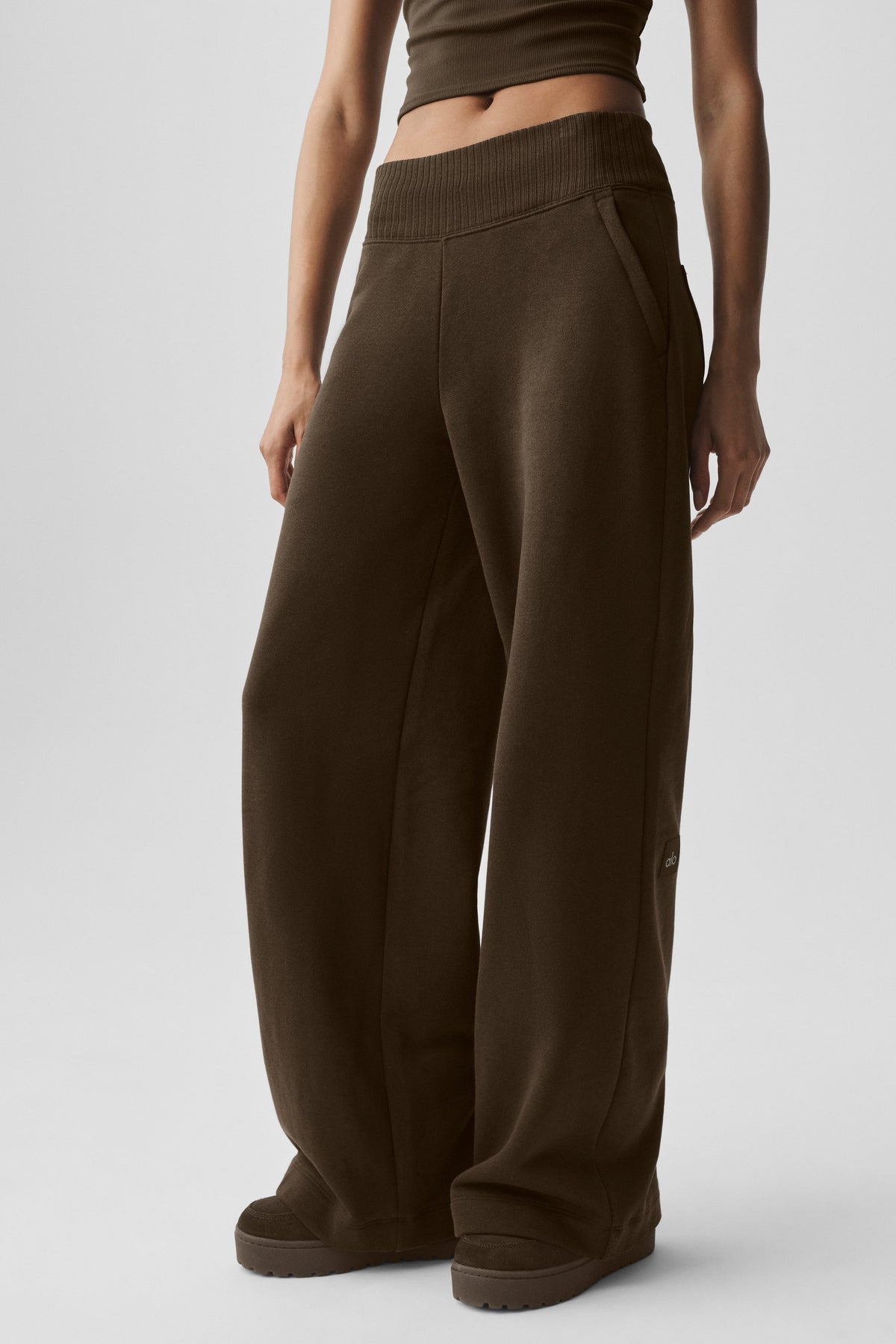 Serenity Wide Leg Sweatpant - Espresso
