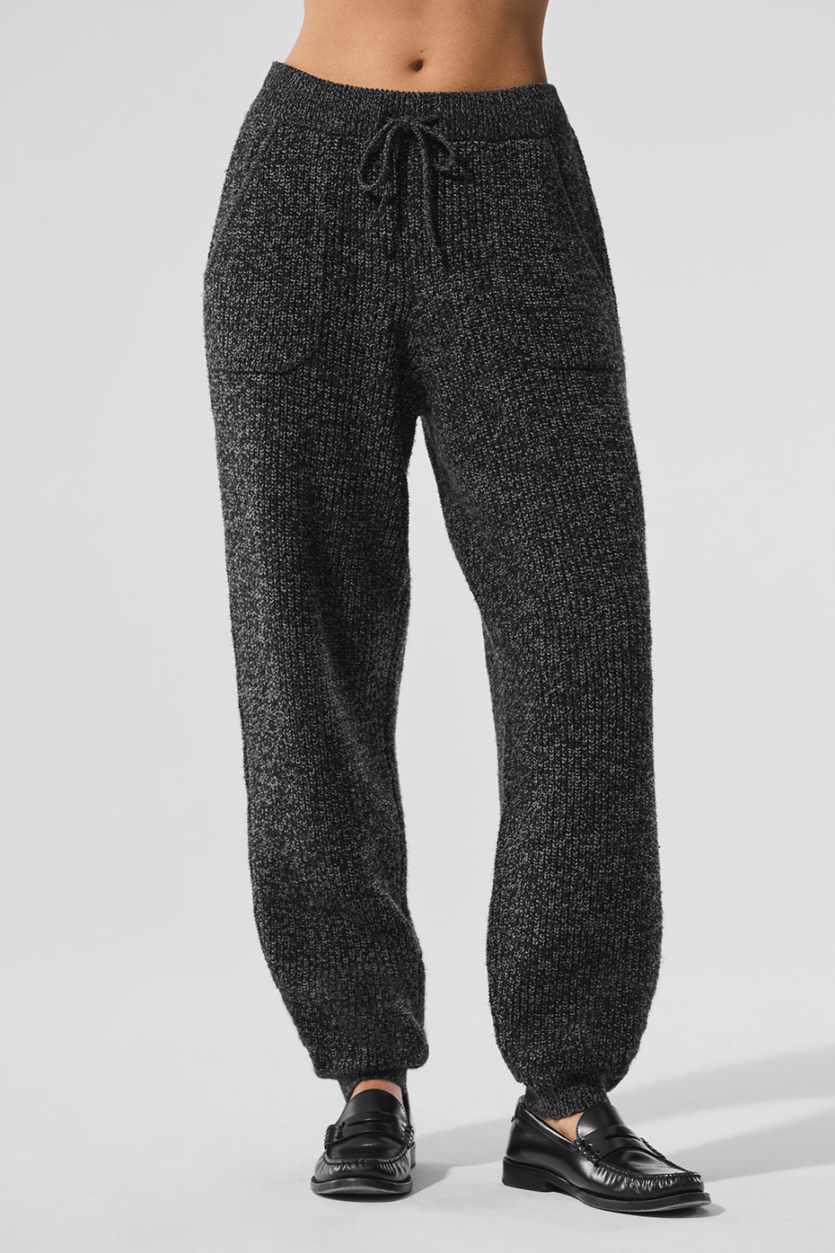 Marl Sweater Pant - Black Marl