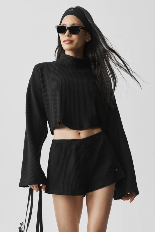Ribbed Reset Short - Black